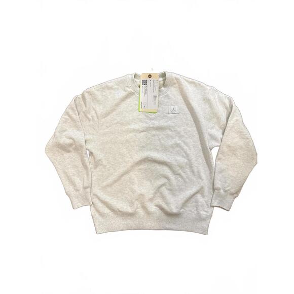 Jordan Flight Women’s Crewneck Sweatshirt Light Gray - Picture 1 of 5